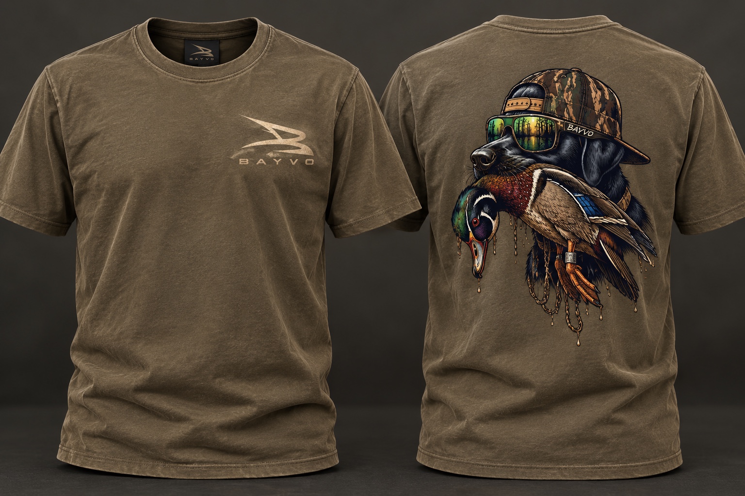 Olive Bayvo shirt front and back