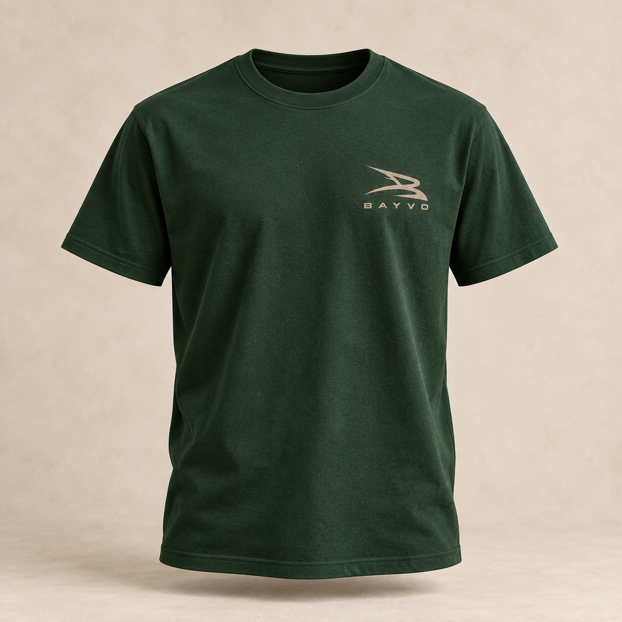 Bayvo graphic tee concept in forest green
