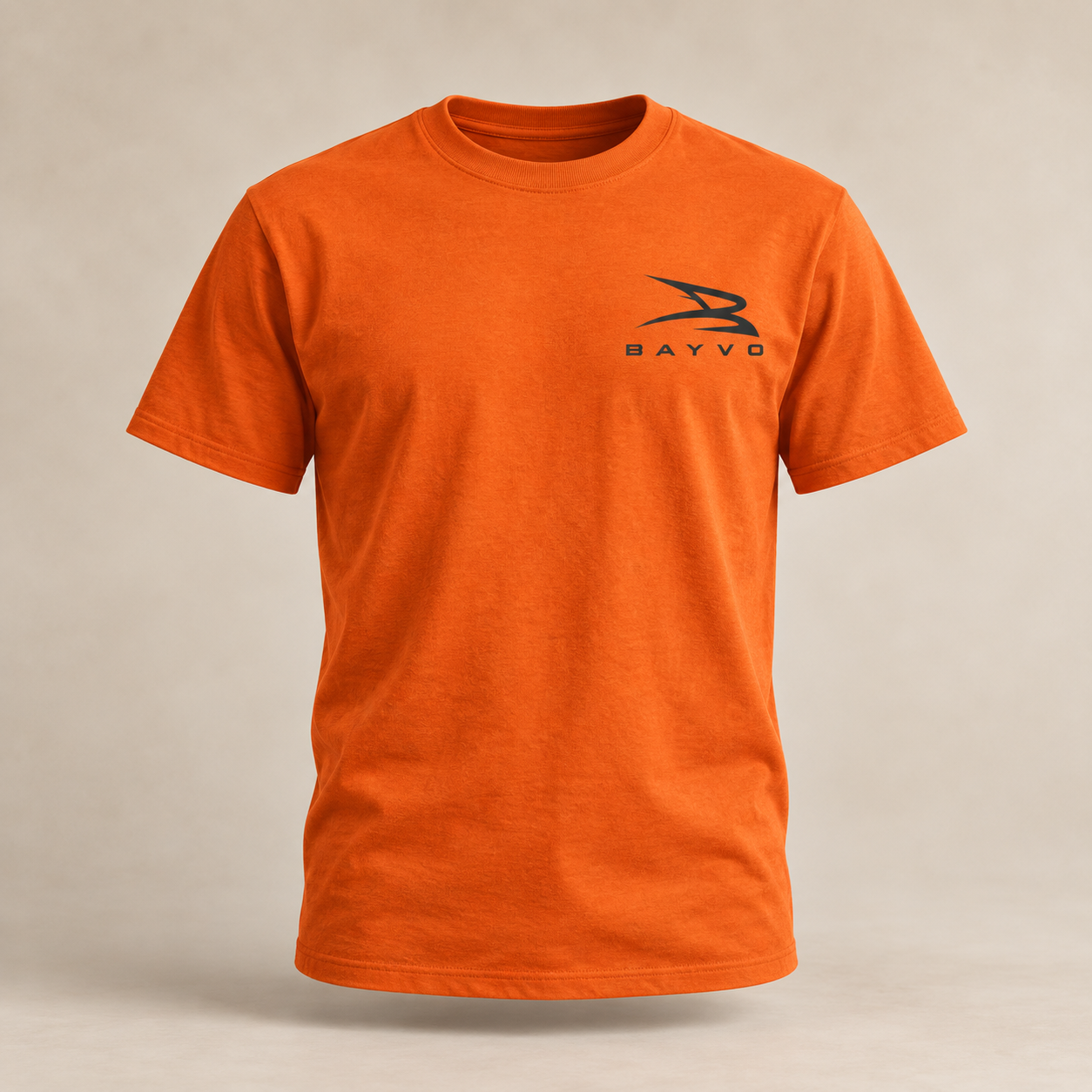 Bayvo graphic tee concept in hunting orange